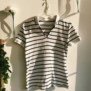 Tommy Hilfiger | Navy and White Striped Polo